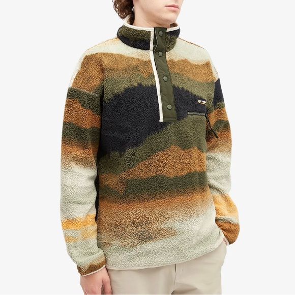 Columbia Men’s Helvetia II Printed Half Snap Fleece Pullover Sweater Size M NWT - Picture 1 of 9